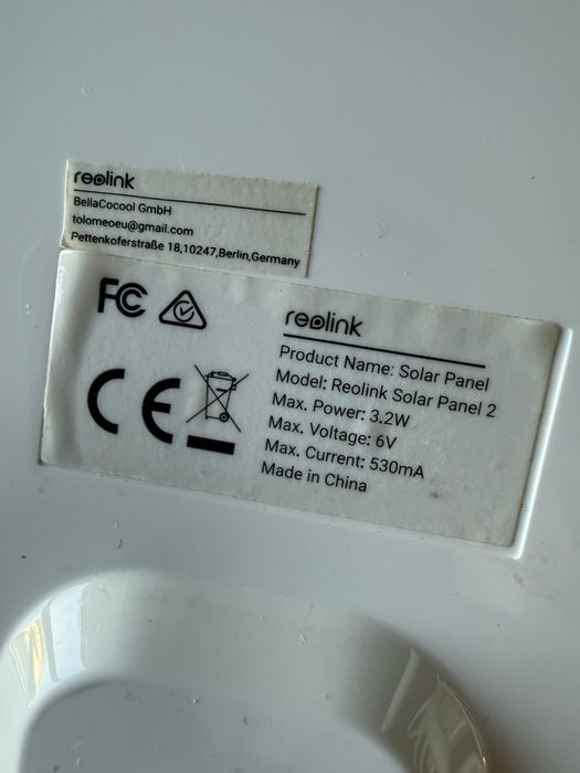 5 x Panouri solare Reolink Solar Panel 2