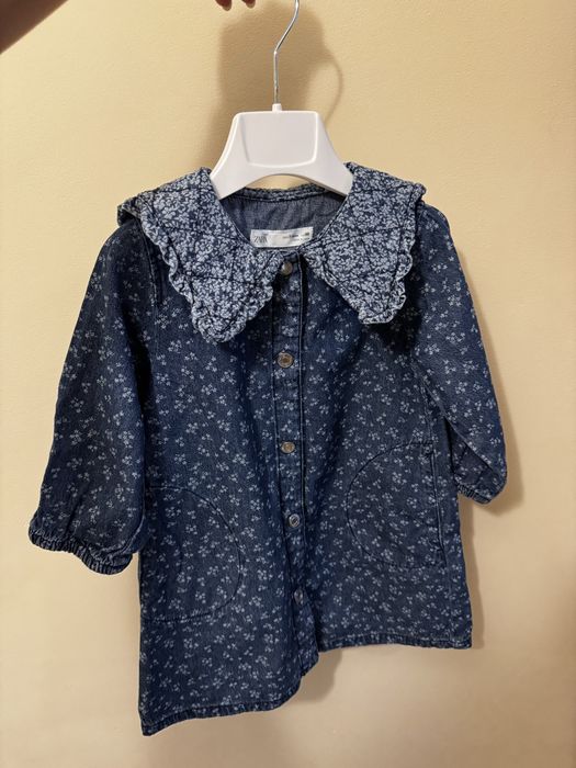 Дънкова рокля Zara за момиче 3г / 98см