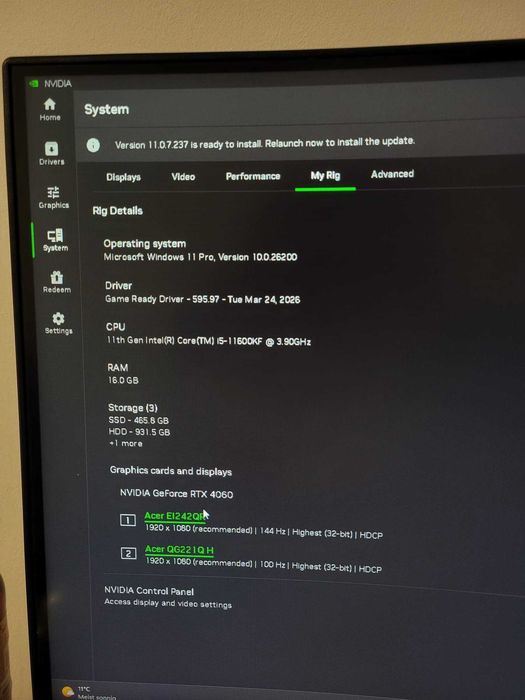Pc Gaming i5 11600kf+rtx 4060