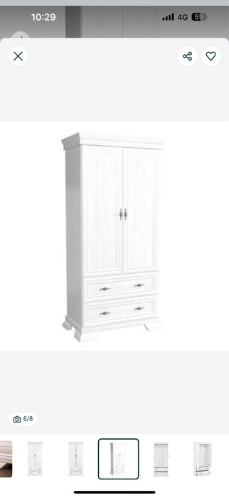 Dulap MOBEXPERT cu 2 usi si 2 sertare, Alb