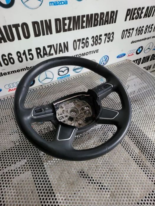 Volan Din Piele Cu Comenzi Audi A6 4G C7 An 2012-2018 Stare Foarte Buna