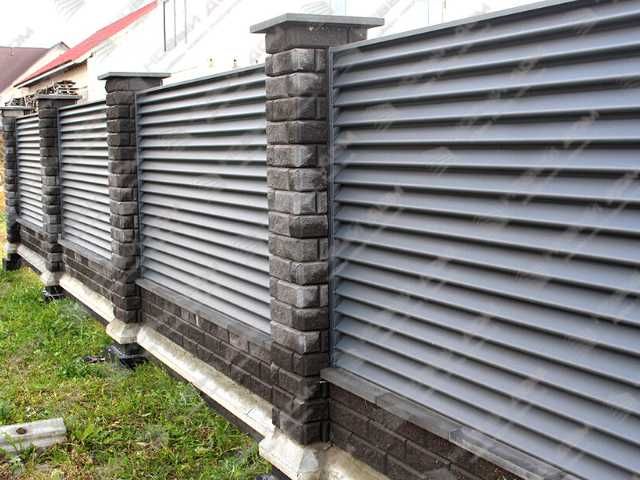 Забор жалюзи горизонтальный