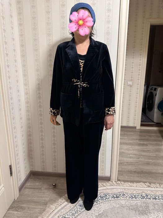 костюм тройка женская велюр