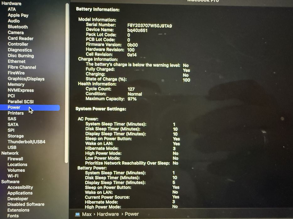 Macbook Pro M1 Max 32GB/512GB
