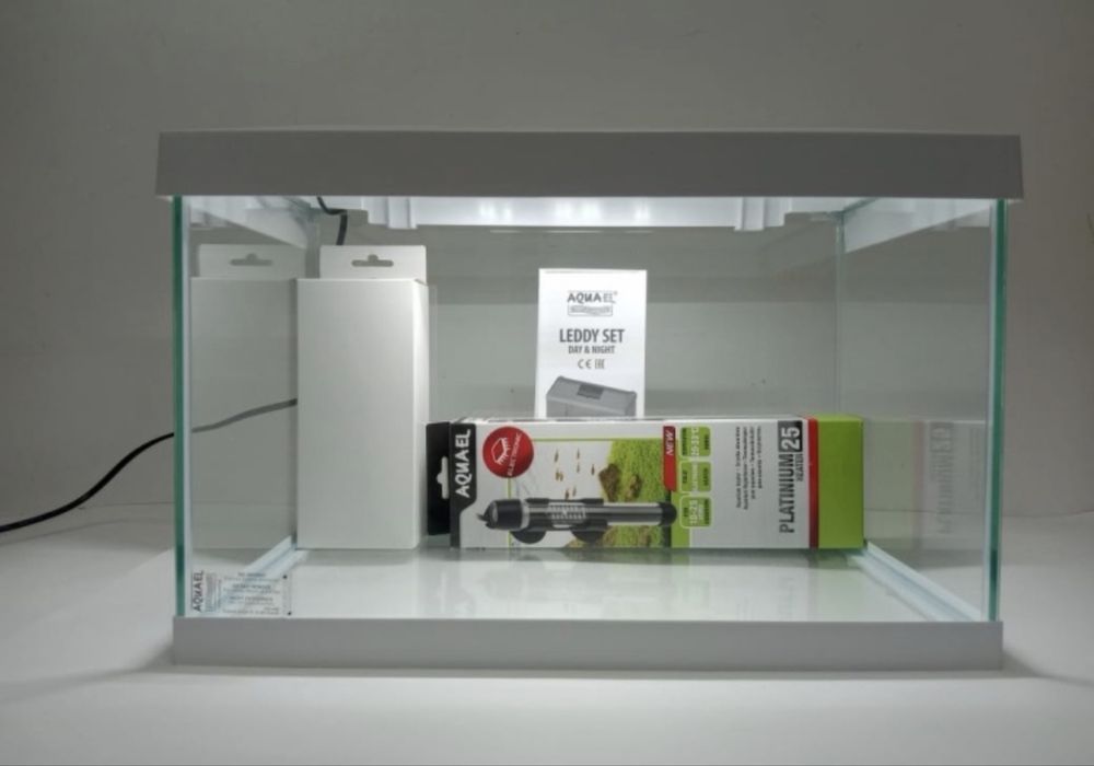 AQUAEL Leddy plus аквариум 25 л белый