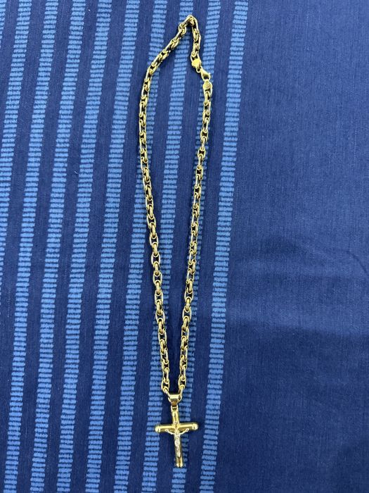 Lant aur 14K (585) 35g  Cruce | Model Bizantin | Masiv 420 lei gr