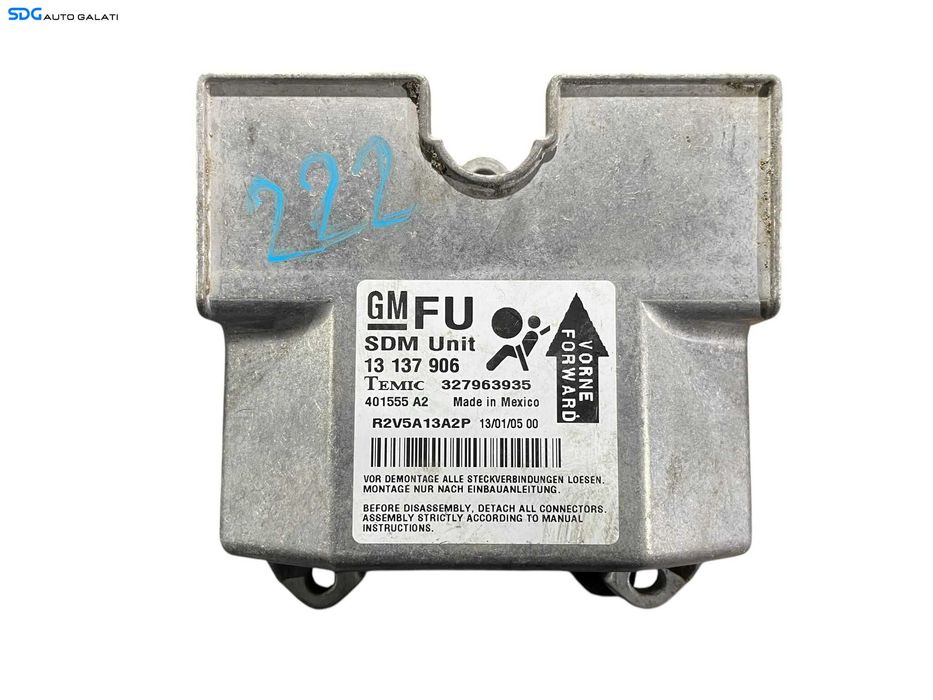 Unitate Modul Calculator Control Airbag Opel Zafira B 2005 - 2011 Cod 13137906 [LR0376]