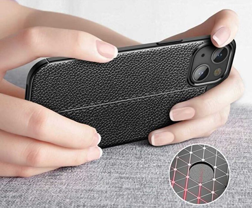 Husa Premium Antisoc model PIELE pentru iPhone 14 Pro , 14 Plus