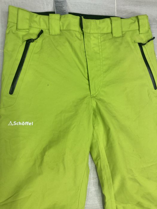 Pantaloni ski Schoffel L barbati verde fosforescet