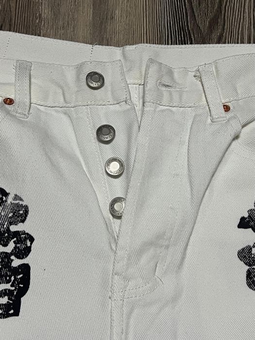 Blugi denim tears albi
