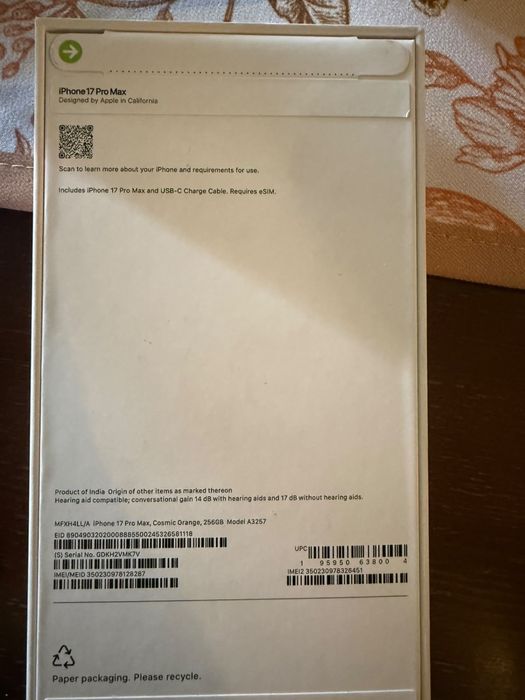 Iphone 17pro Max 256 Оранжевый