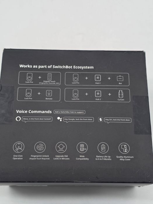 Yala inteligenta SwitchBot Lock Pro, Bluetooth, aluminiu, 120x59x83.9mm, SIGILATA
