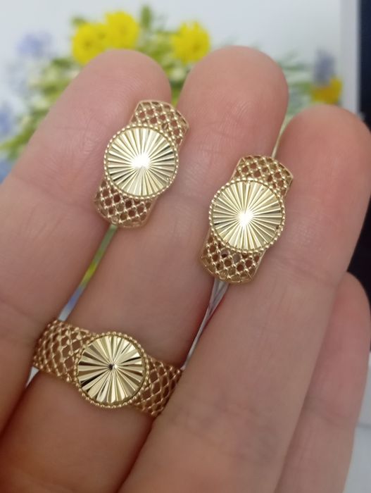 Тилла комплект узук зирак янги 585 проба