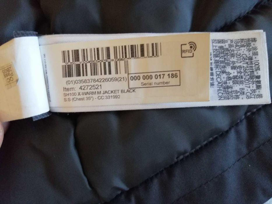 Geacă iarna Quechua-Decathlon impermeabila negru marime S