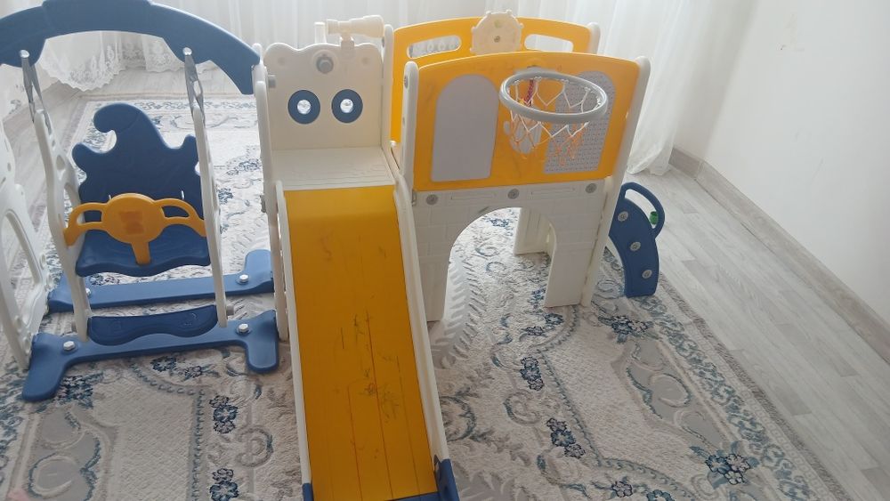 Детский горка,качели