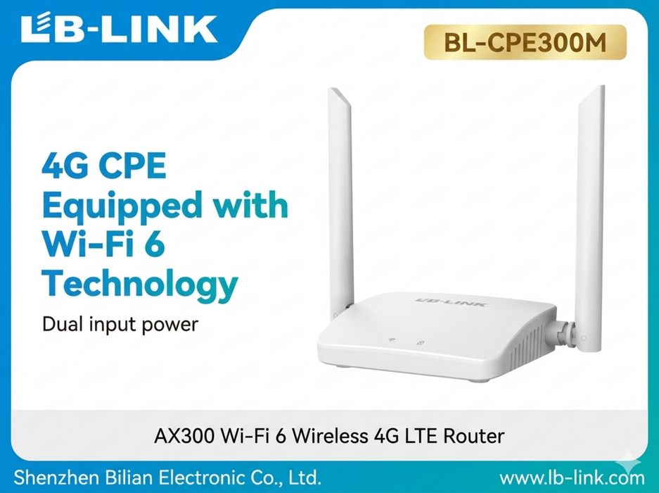 4G Wi-Fi роутер LB-LINK, до 300 Мбит/с, 4 антенны. Есть доста
