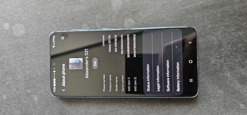 Samsung galaxy s21 5G 256GB Dual sim