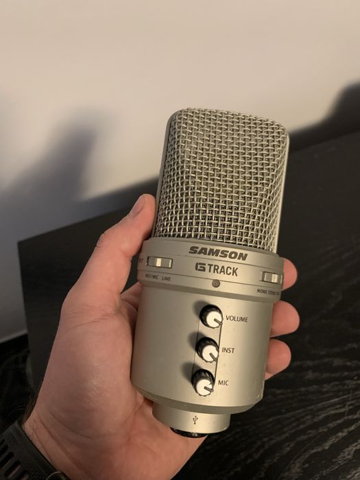 Microfon Samson G-Track USB – sunet studio, ideal podcast/streaming
