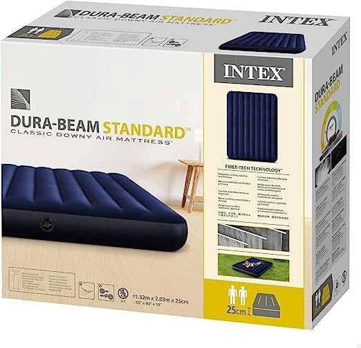 Надувная кровать Intex, 64759,  203 x 152 x 25 см Бесплатная Доставка