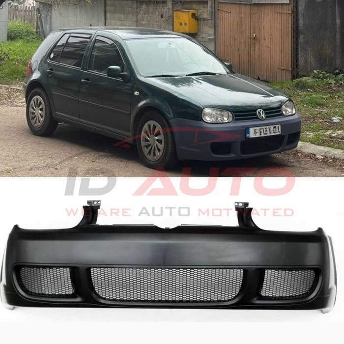Предна броня R32 за VW Golf 4 (97–06) – черна, тунинг дизайн, голф 4