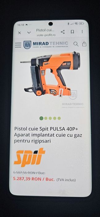 Pistol cuie beton Spit Pulsa 40P