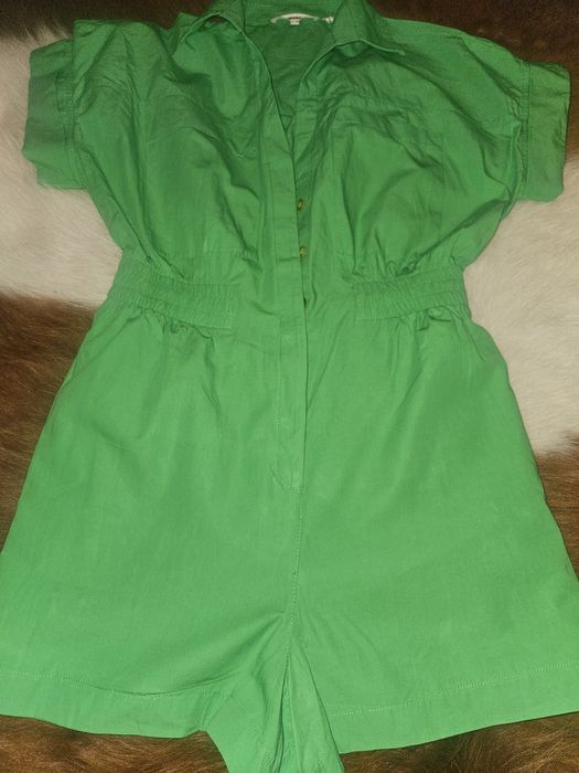 Vand salopeta scurta,verde, cu buzunare M