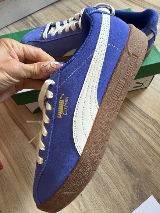 Оригинални ново сини кожени кецове Puma ! 41 н
