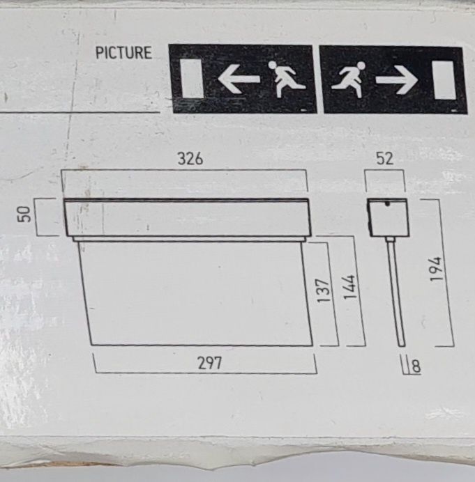 Corp de iluminat de siguranţă.
INPUT: 22