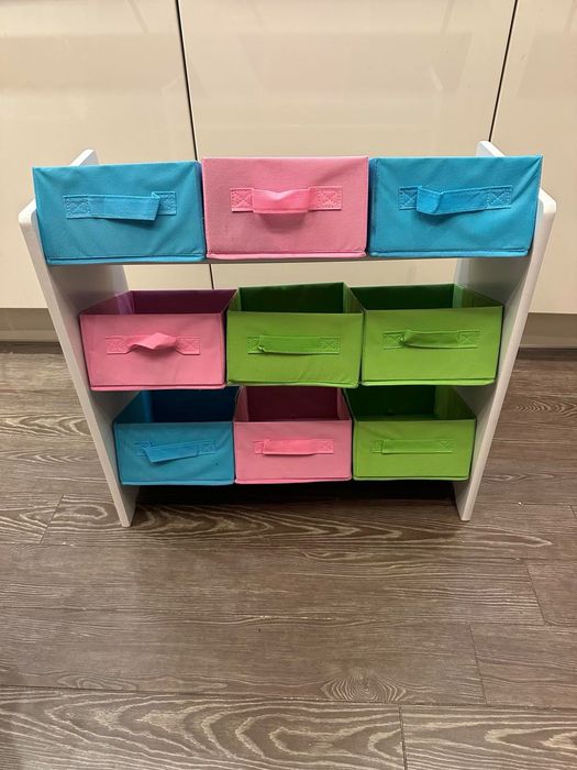 Детска Етажерка с 9 кутии за съхранение KESPER