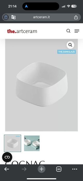 Chiuveta Artceram Quadro Col006 Brown Matera 41