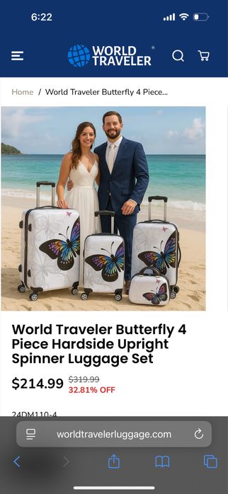 Чемоданы world traveler  L , M size