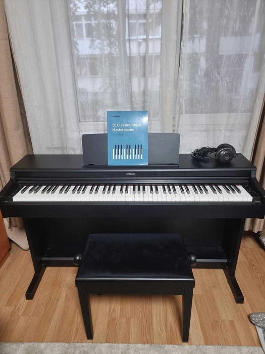 Pian digital Yamaha Arius YDP-165 Black + scaun Gewa Deluxe + căști Audio-Technica