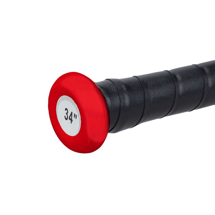 Bata de baseball din aluminiu, maner anti-alunecare, 34 inch, rosu