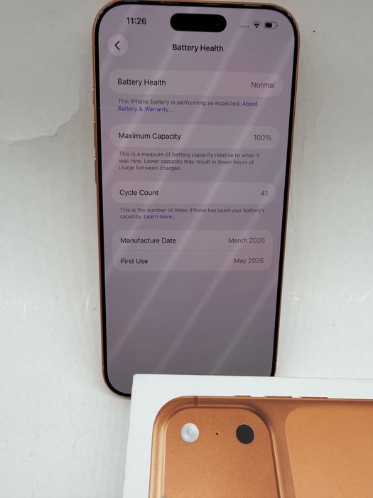 Apple iPhone 17 PRO MAX 256Gb Orange 100% batterry