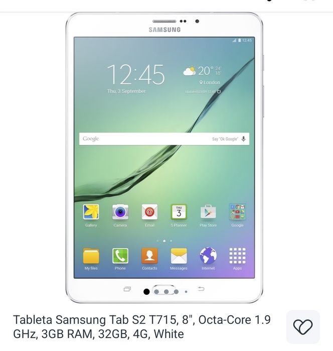 Vand tableta Samsung T714