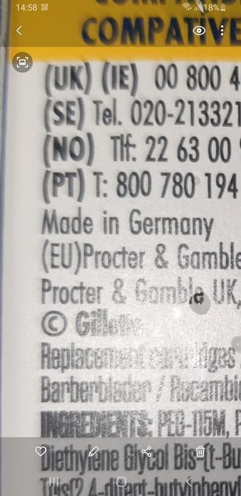 Set 4 rezerve Gillette Proshield power sigilat germania