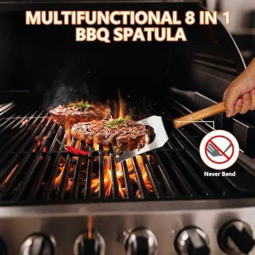 Нов BBQ комплект 3 части неръждаема стомана с дървени дръжки готвена скара грил инструменти