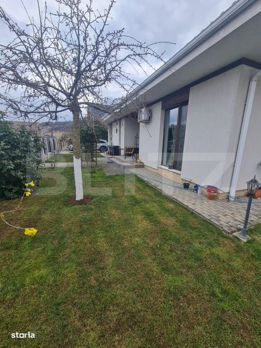 Casa individuala, un singur nivel, 135 mp, 500 mp de teren, acces rest