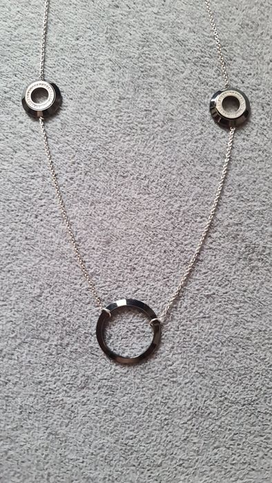 Superb colier argint 925,France,Black și pietre stralucitoare