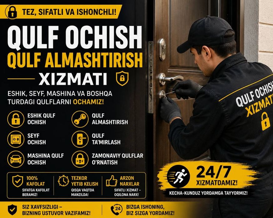 Qulf ochish 7/24 кулф очищ