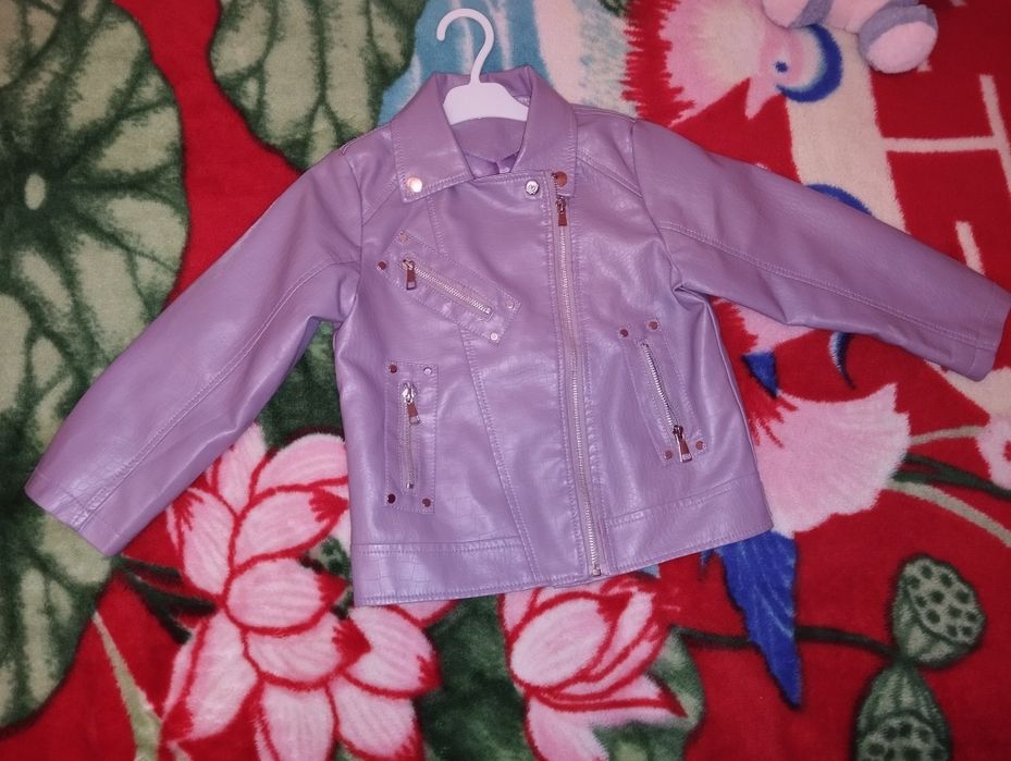 Кожаная куртка для девочек детская