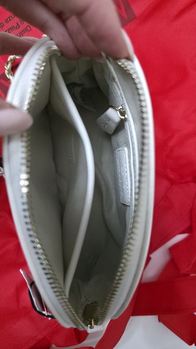 Poseta crossbody Valentino Bags Mayfair, alb