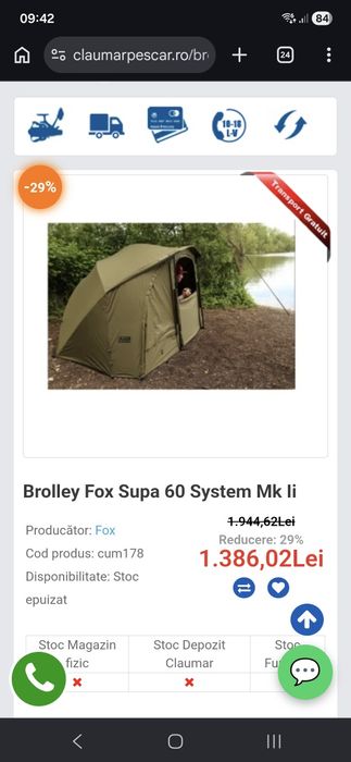 Fox brolly supa 60 mk2  + husa