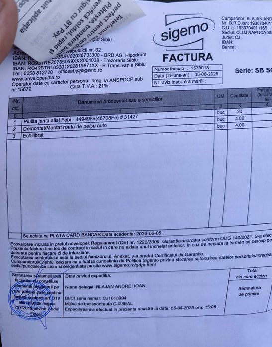 Set 20 Piulițe Jante Aliaj Ford / Volvo - Febi Bilstein 31427 (1 Nouă + 19 SH)