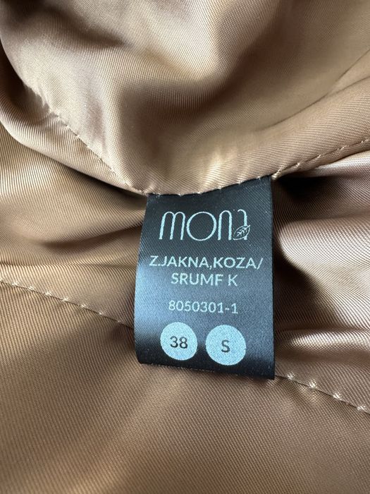 Дамско яке от естествена кожа . Размер 38, отговаря на XS. Цена 80€ .