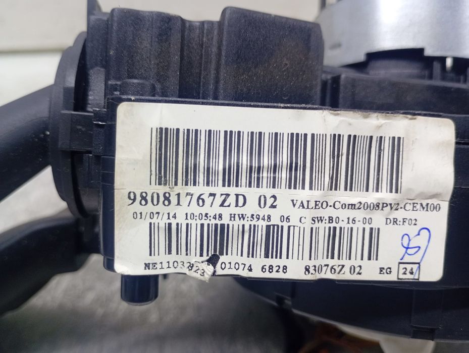 Ansamblu manete spira volan 98081767ZD Peugeot 208 1 (2012 - 2016) 1.6 HDi DV6DTED