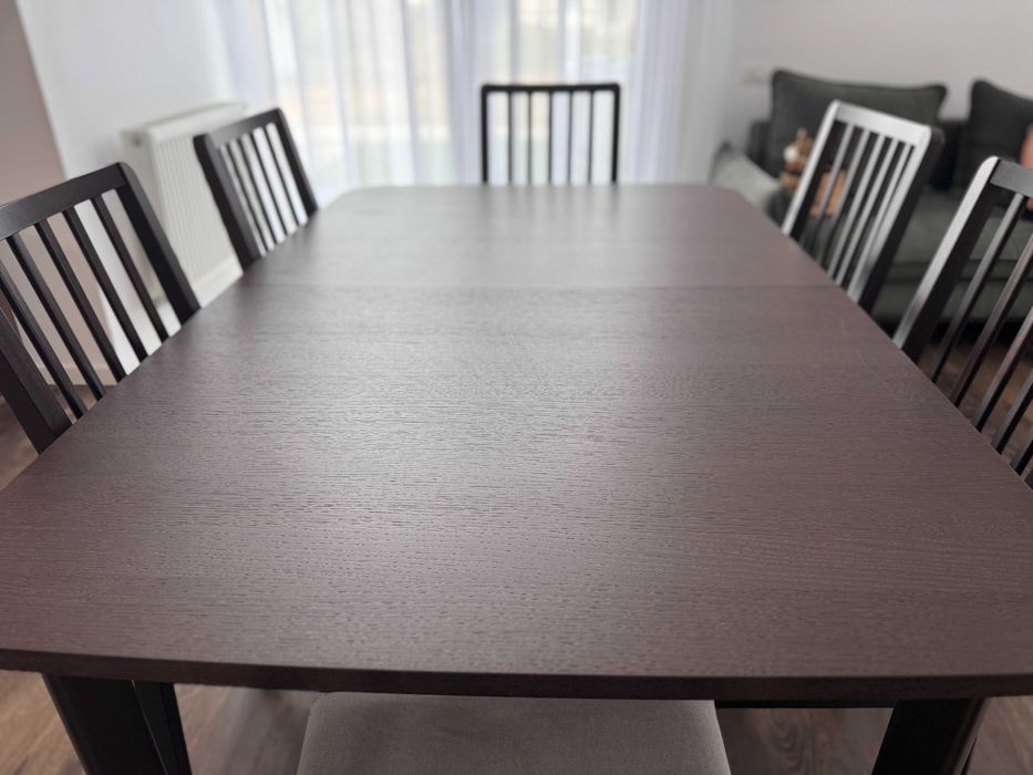 Masa extensibila IKEA STRANDTORP + Scaune - living