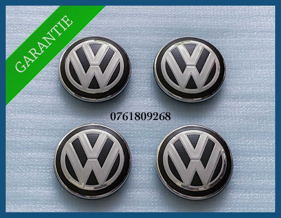 Set 4 capace 65mm 5G0601171 jante aliaj VW Golf Jetta Passat Tiguan