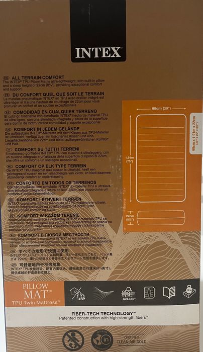 Надуваем матрак INTEX Twin Dura-Beam Camping Mattress USB150