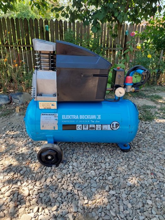 Bormasina verticala de banc TOP CRAFT , compresor ELEKTRA BECKUM 24L si slefuitor GUDE..